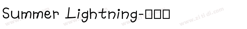 Summer Lightning字体转换